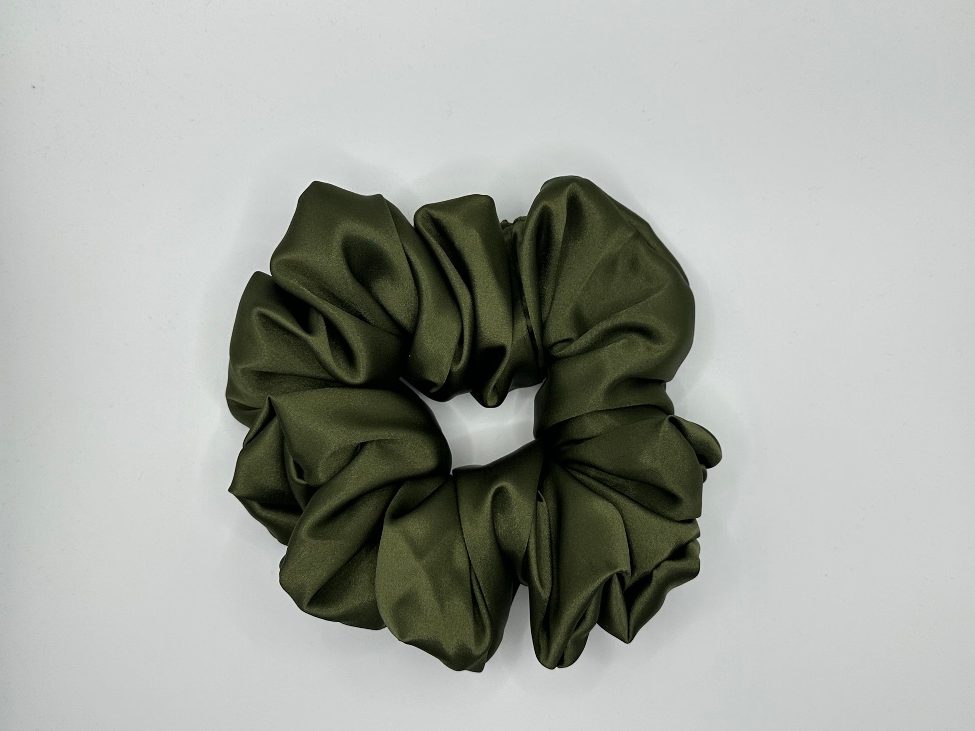 XL Satin Scrunchie Olive image 0