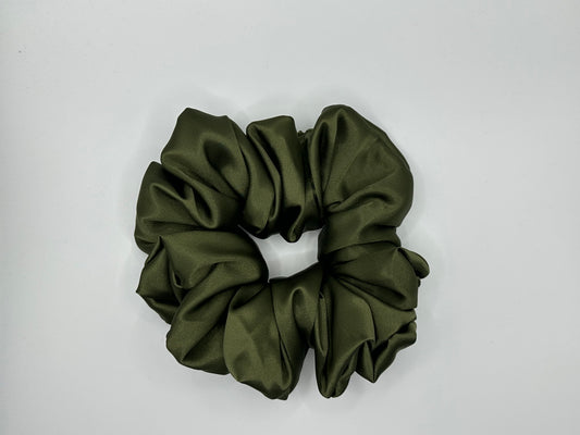 XL Satin Scrunchie Olive image 0