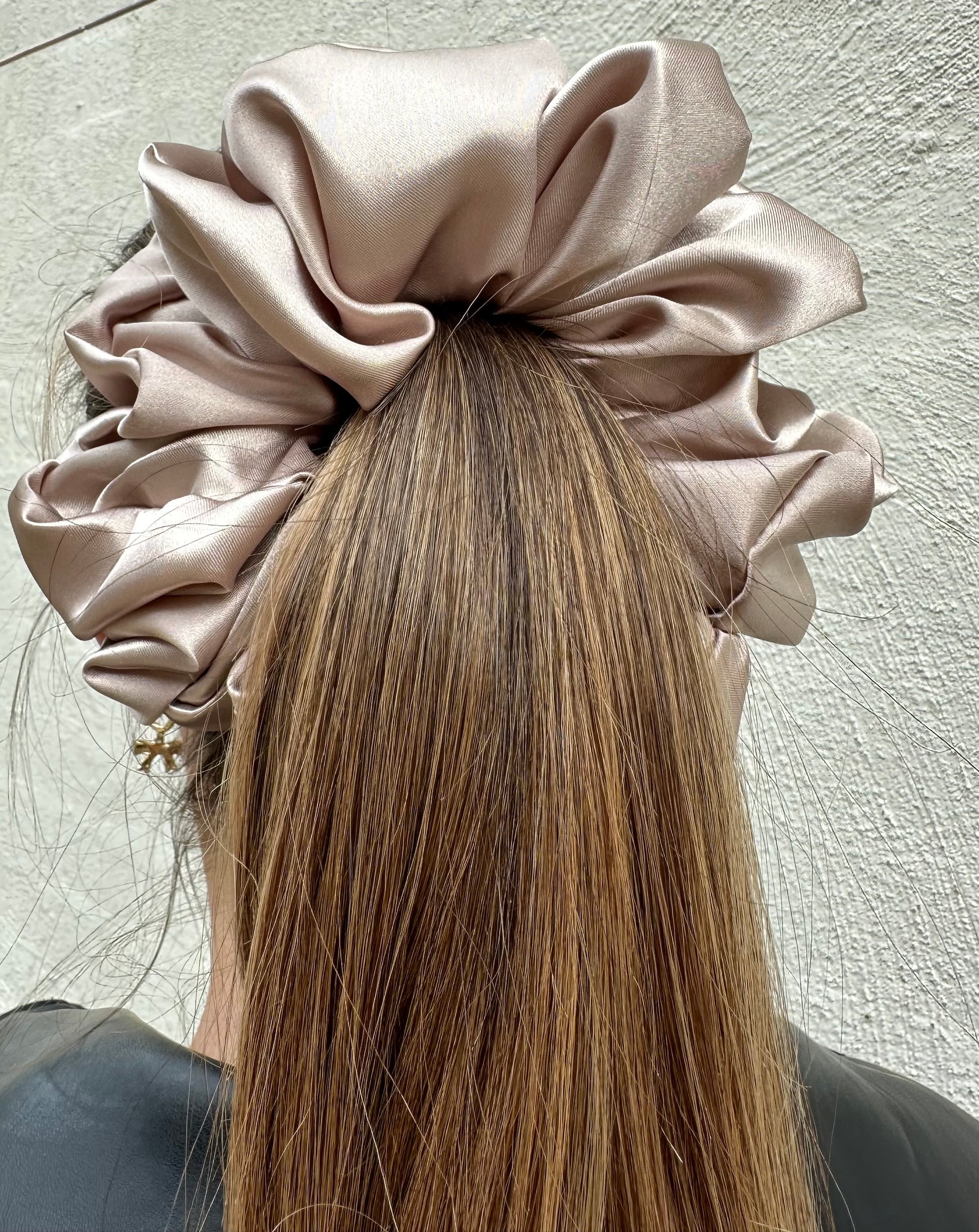 XL Satin Scrunchie Latte image 1