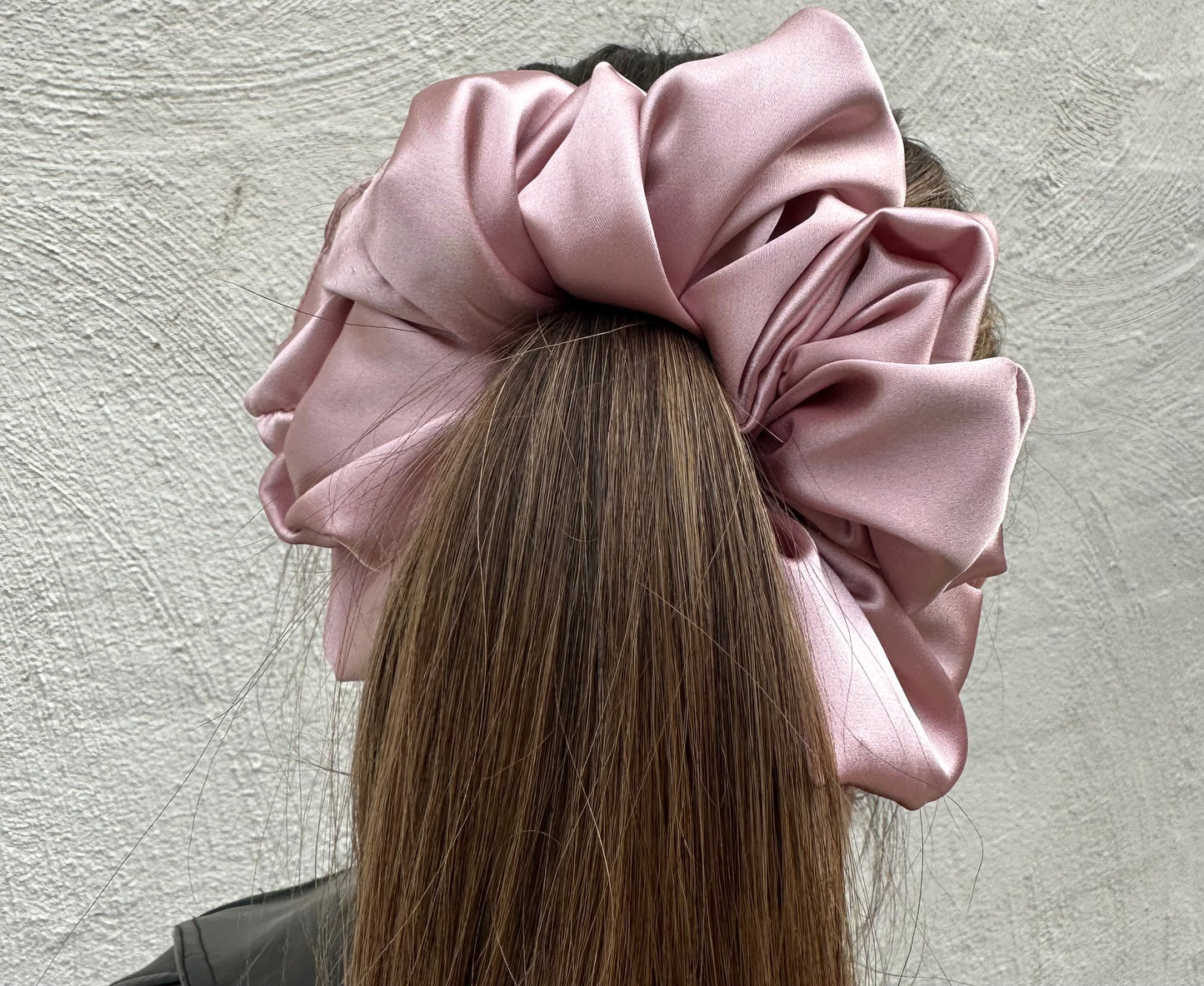 XL Satin Scrunchie Opal Pink image 1
