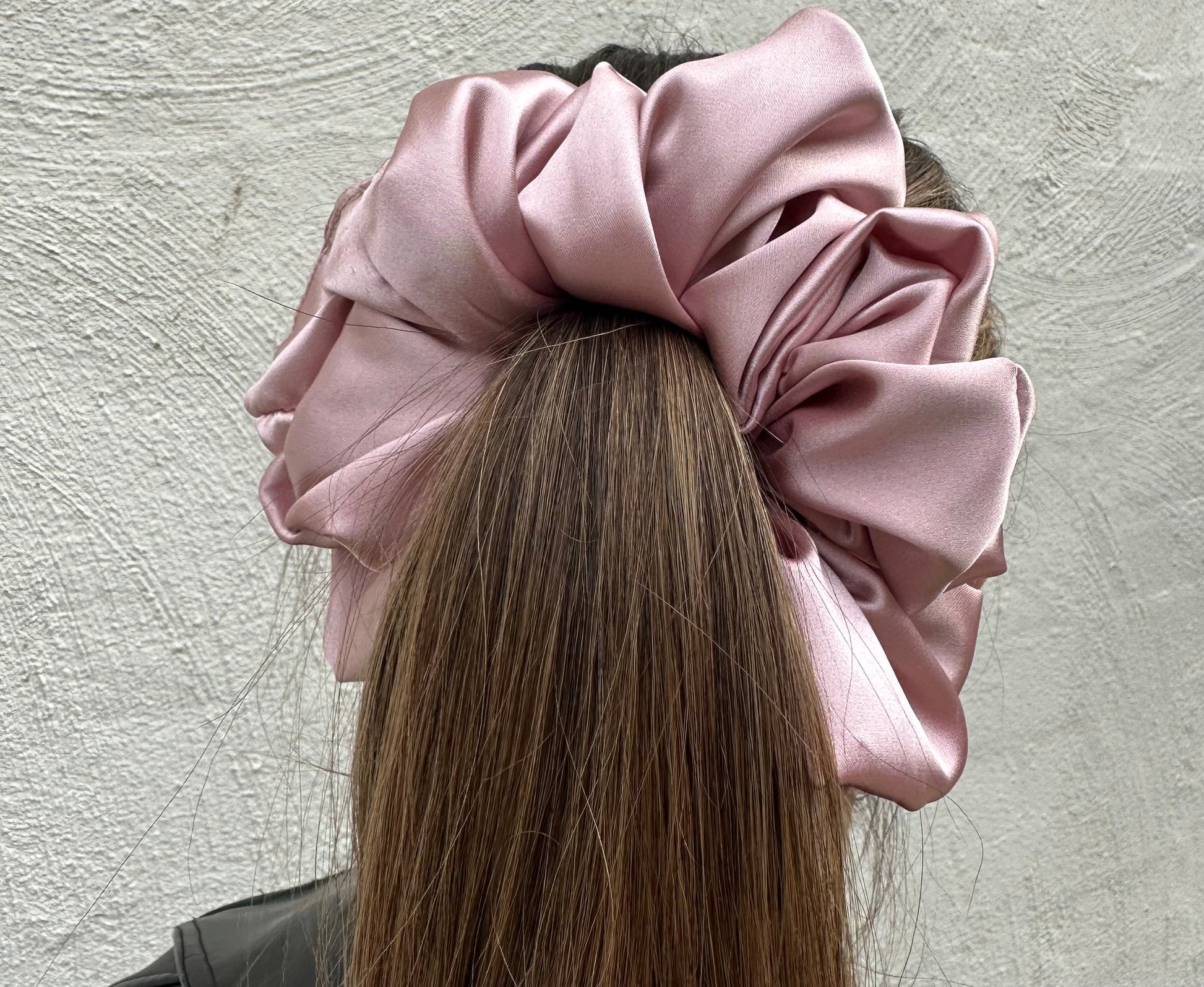 XL Satin Scrunchie Opal Pink image 1